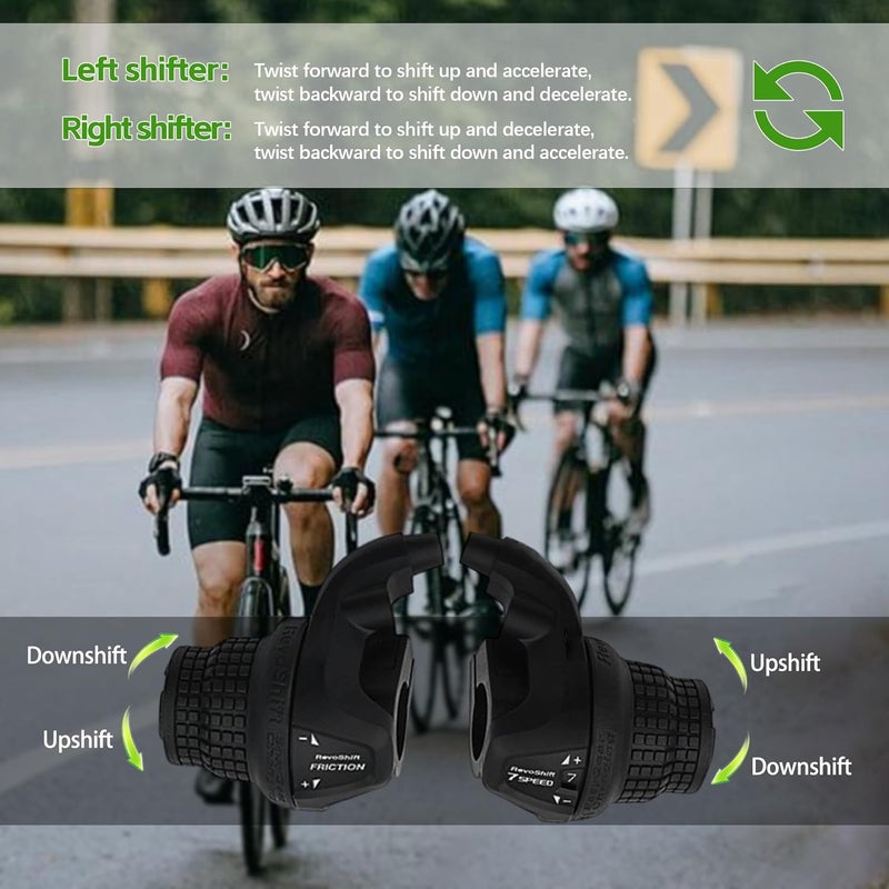 Tailcle RS25-3X7 Speed Bike Gear Shifter, Bicycle Revoshift Right SL-RS25-3X7 Shift Lever Bicycle Twist Grip Thumb Gear Shifter for MTB Mountain Bike (RS25-3X7 Speed Bike Shifter) - Image 4